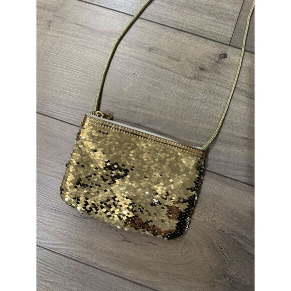 Crewcuts J.Crew gold sequin purse girls Crossbody bag Easter Sparkle Party - Picture 2 of 2